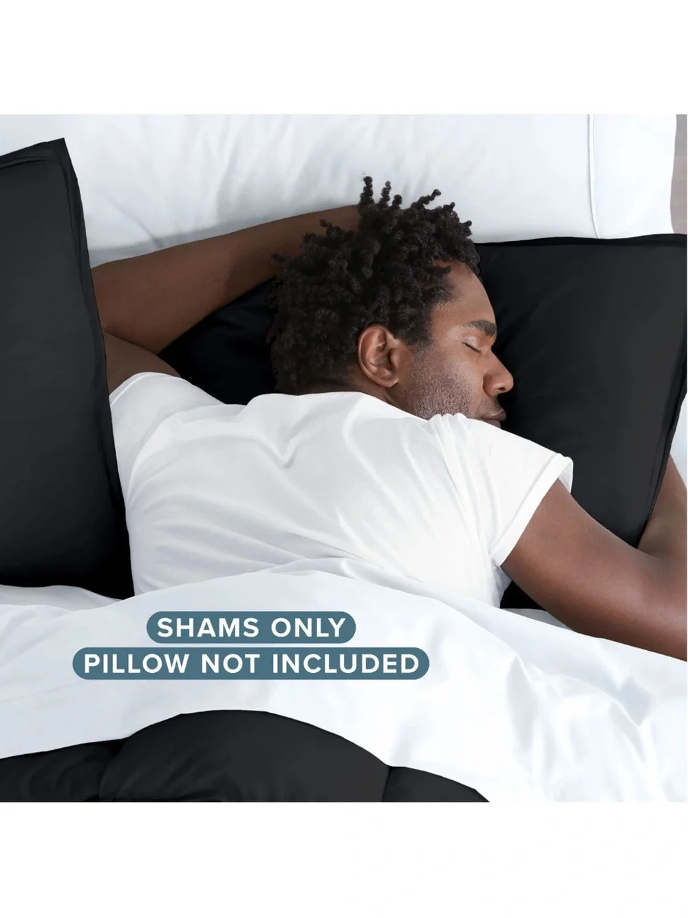 Bare Home Black Pillowcase - Luxurious Smooth Sleep set 2